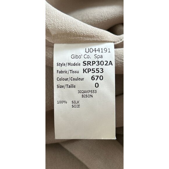 Michael Kors 100% Silk Halter Top Made in Italy Bowl Beige Color Lined Size 0 - Picture 5 of 5